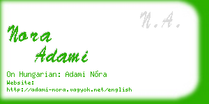 nora adami business card